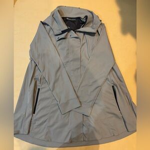 Women's Gray Hooded long Jacket